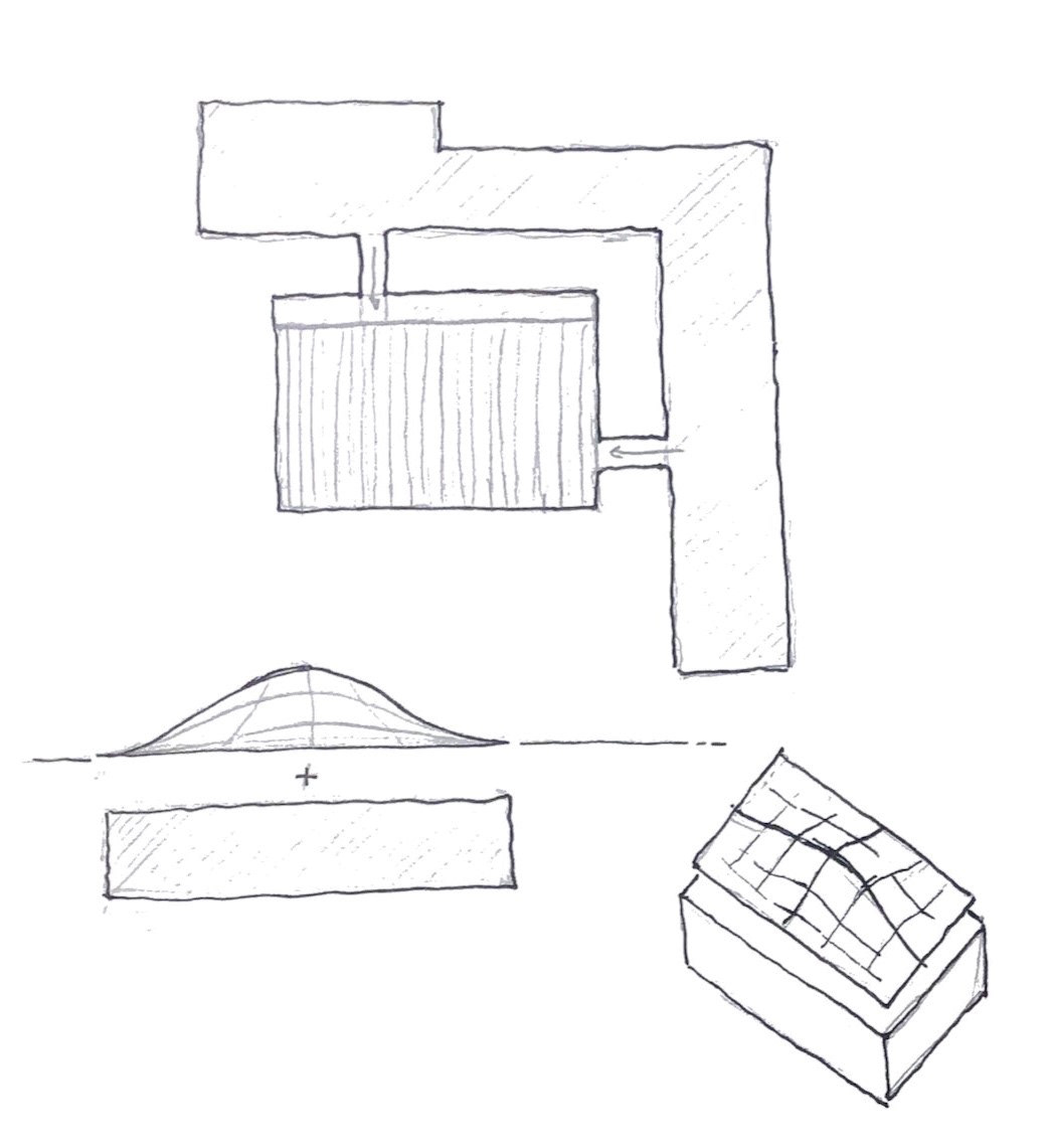 Composition of the building, sketch