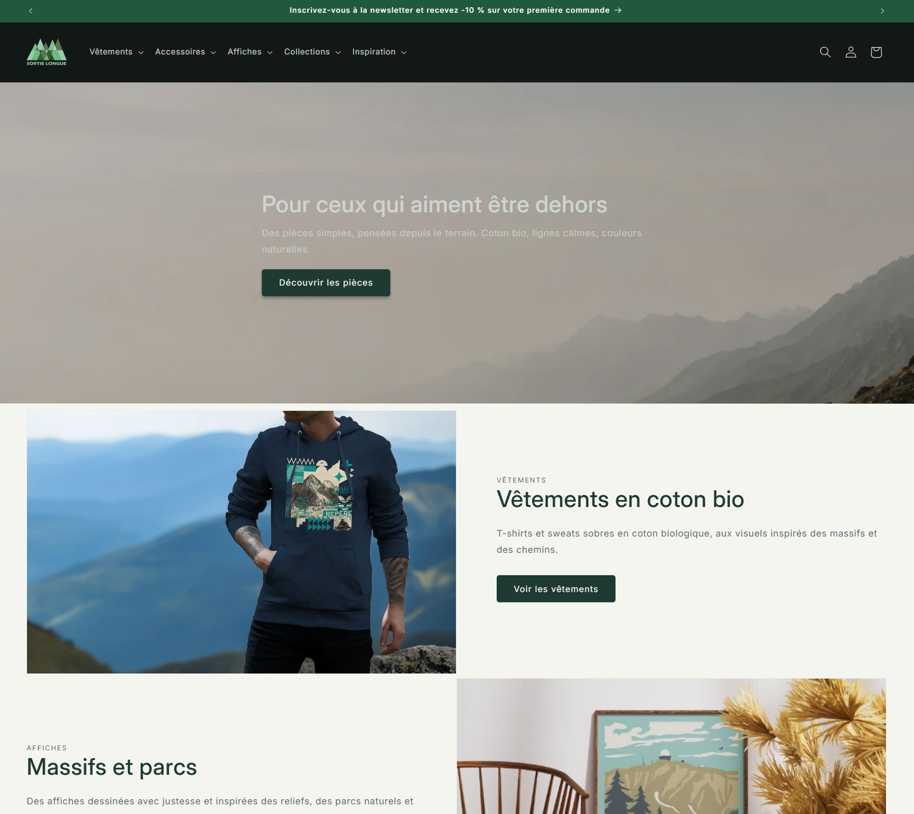 Page d'accueil du site