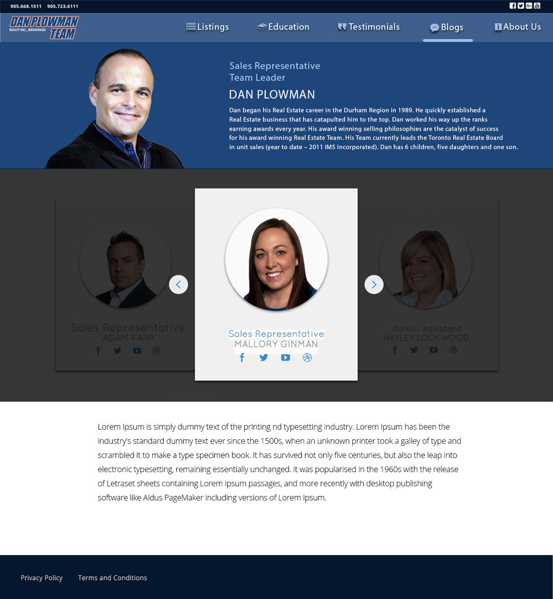 Dan Plowman Realty Desktop - About