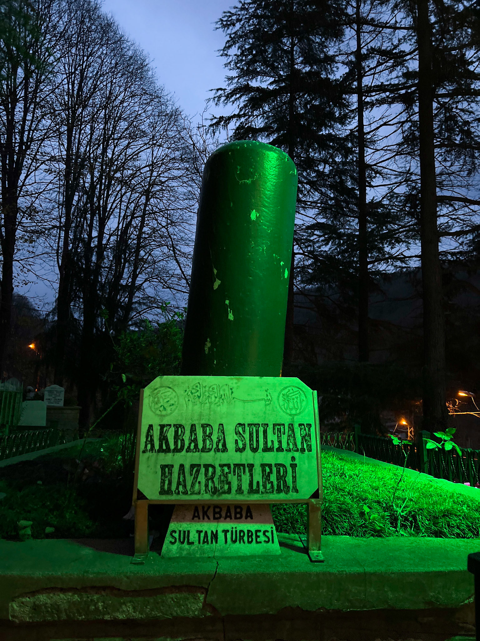 southern Akbaba: view from the east:  the Akbaba Sultan’s tomb