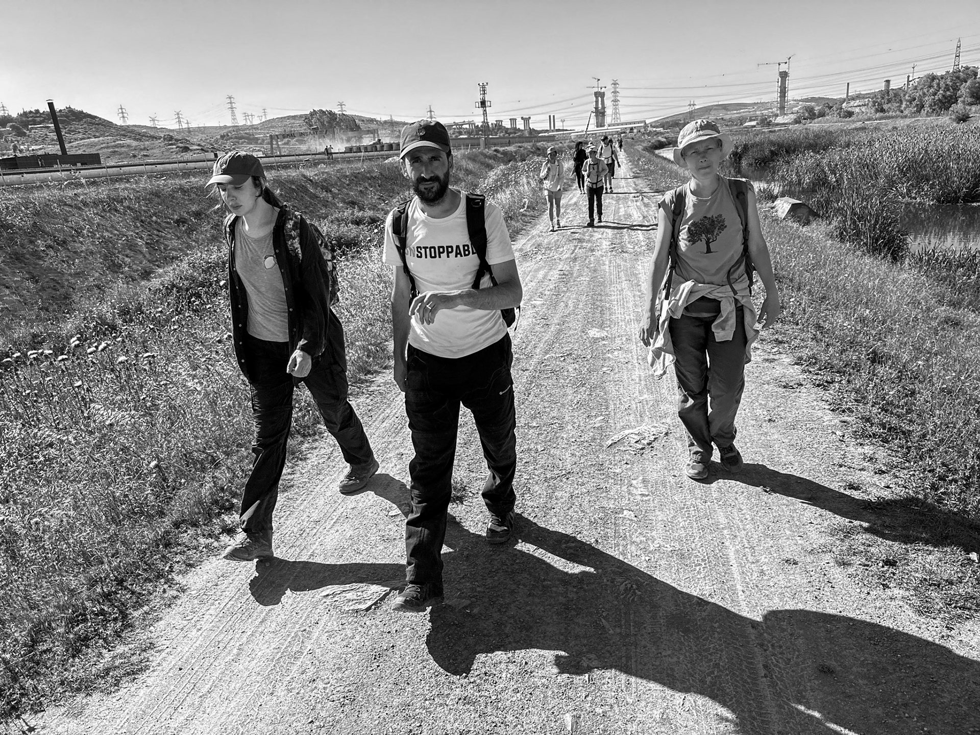Sazlıdere stagnant river:  some of today's hikers