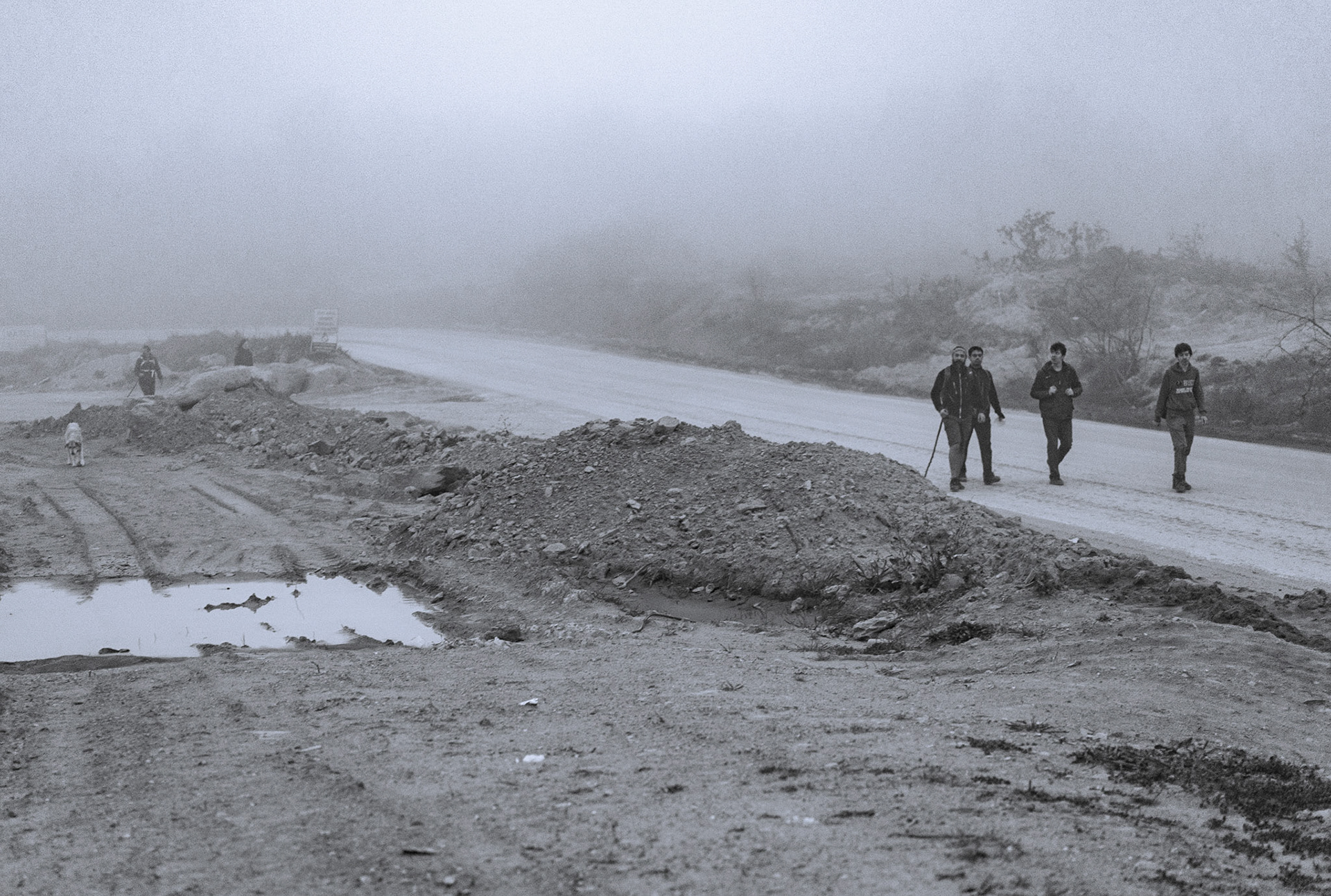 east of Deǧirmen reservoir: on the motorway under constructiona