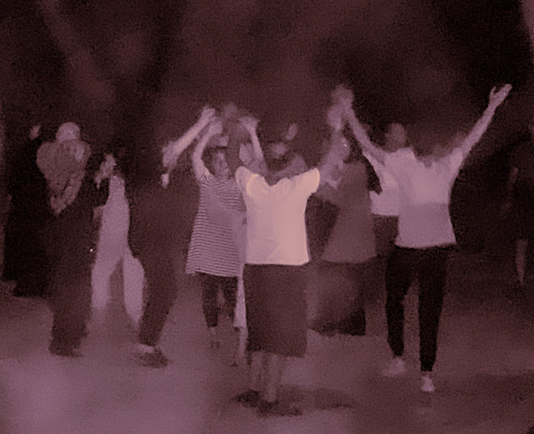 coming into Riva from the east: street party