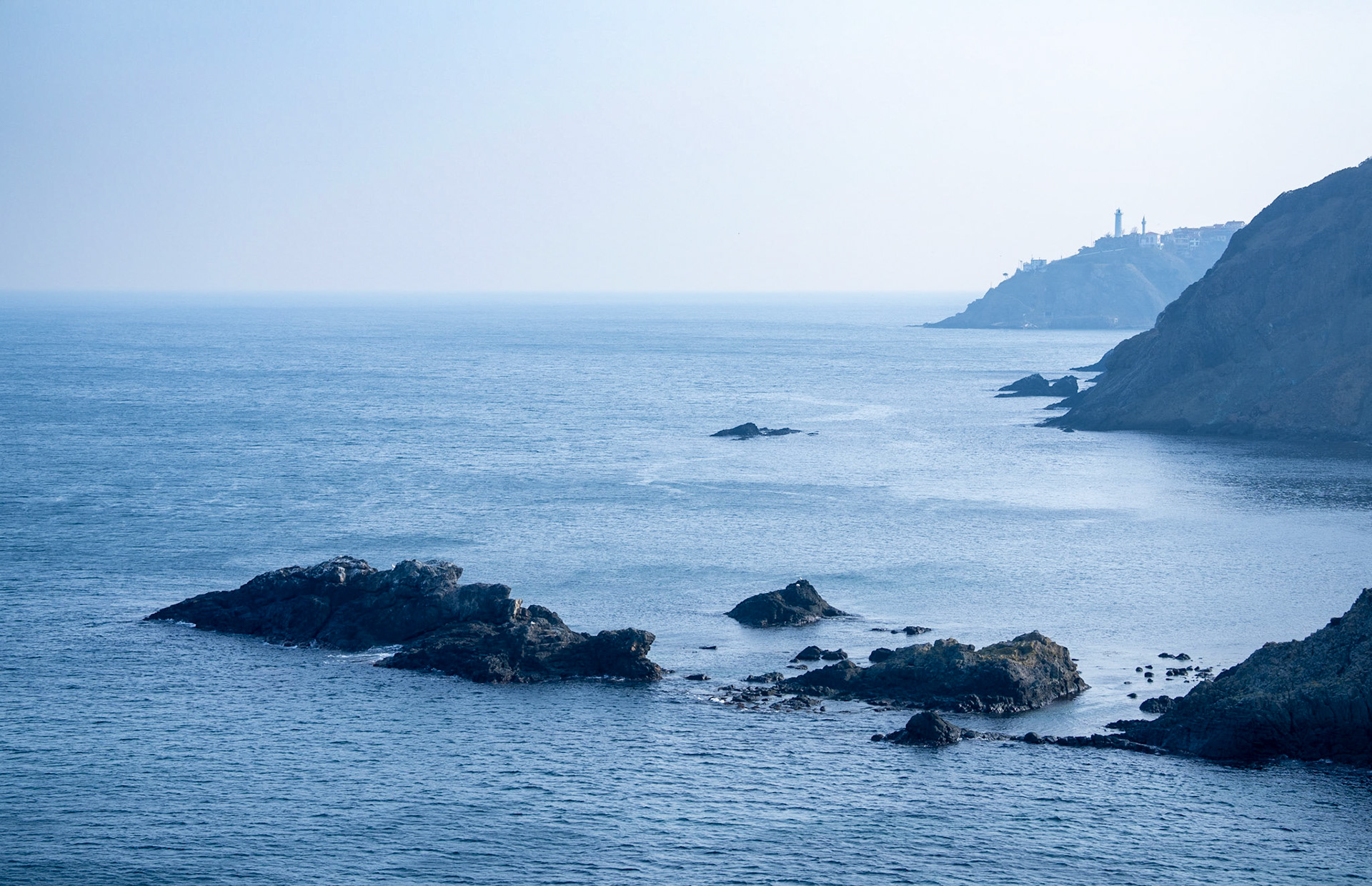 Poyraz: the NATO viewpoint looking north towards Anadolu Feneri