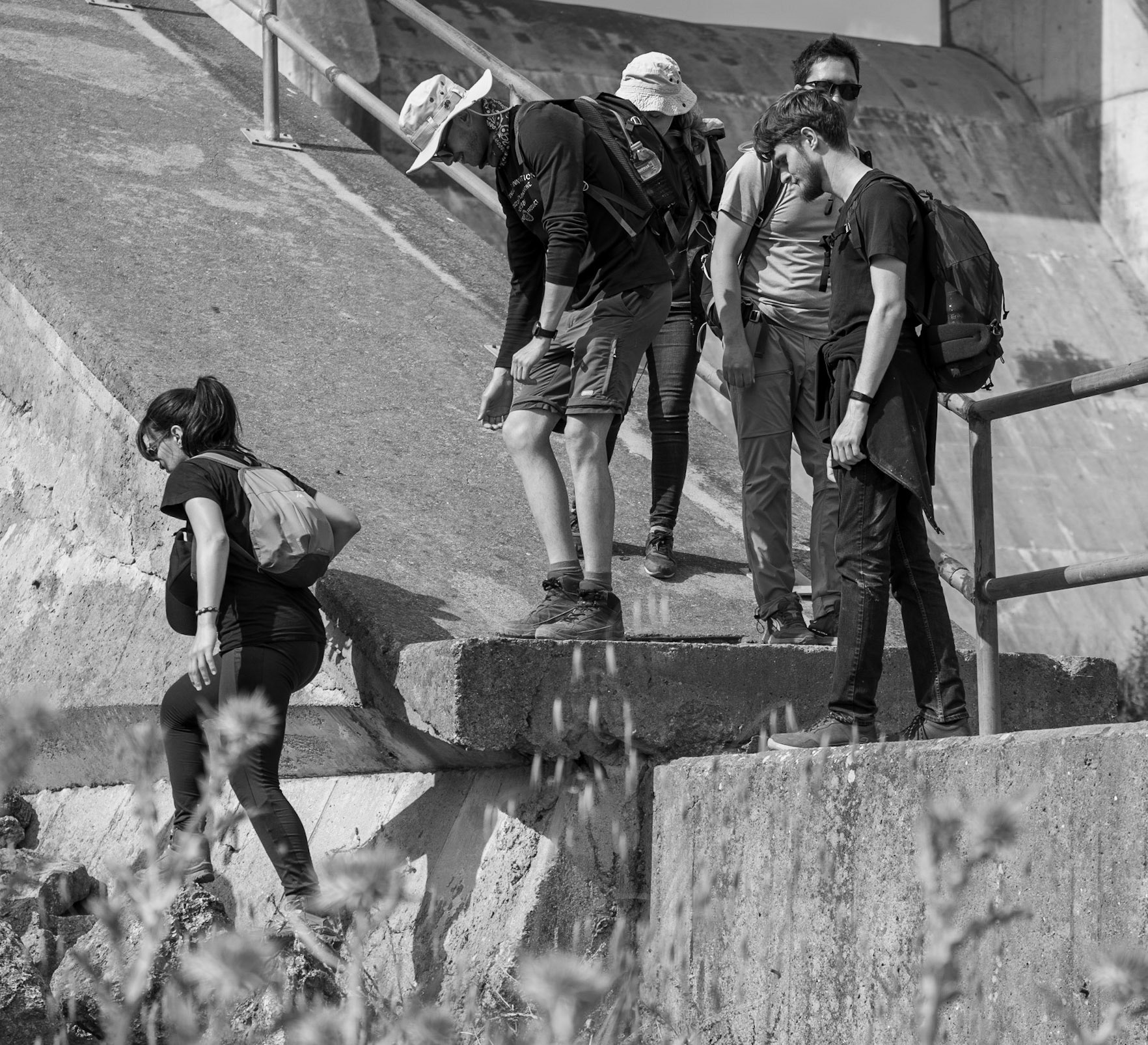 Sazlıdere dam: walking down the edge