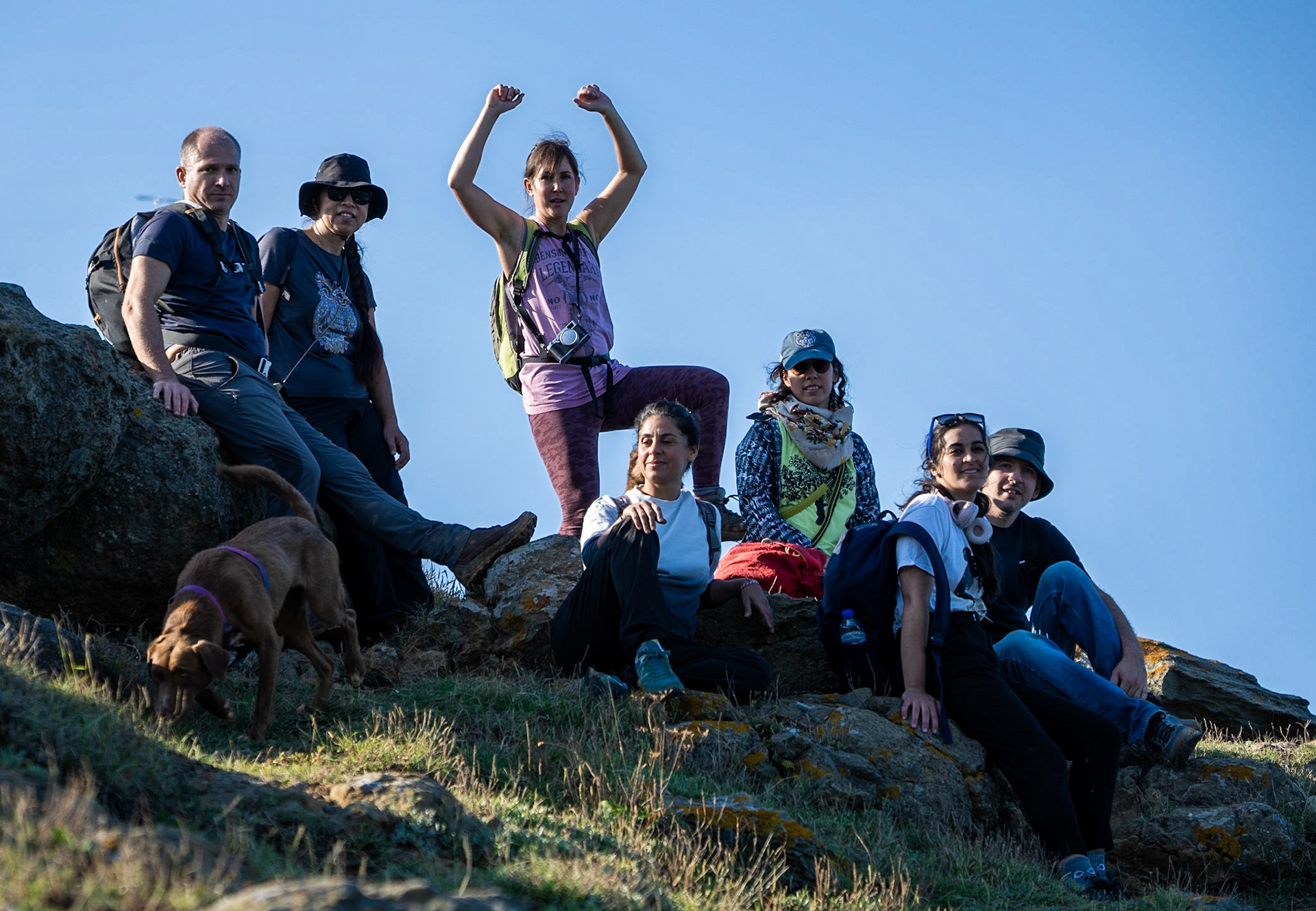 heading west along the line of the Black Sea: resting on the top of a headland