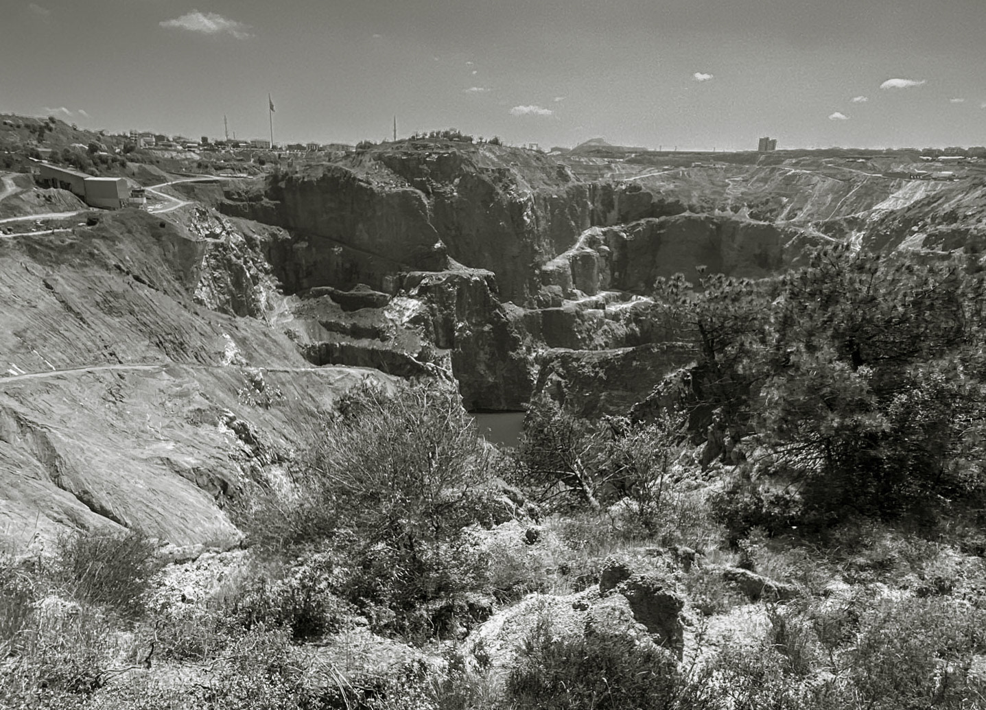 Cebeci: southern opencast mines - complex of pit walls