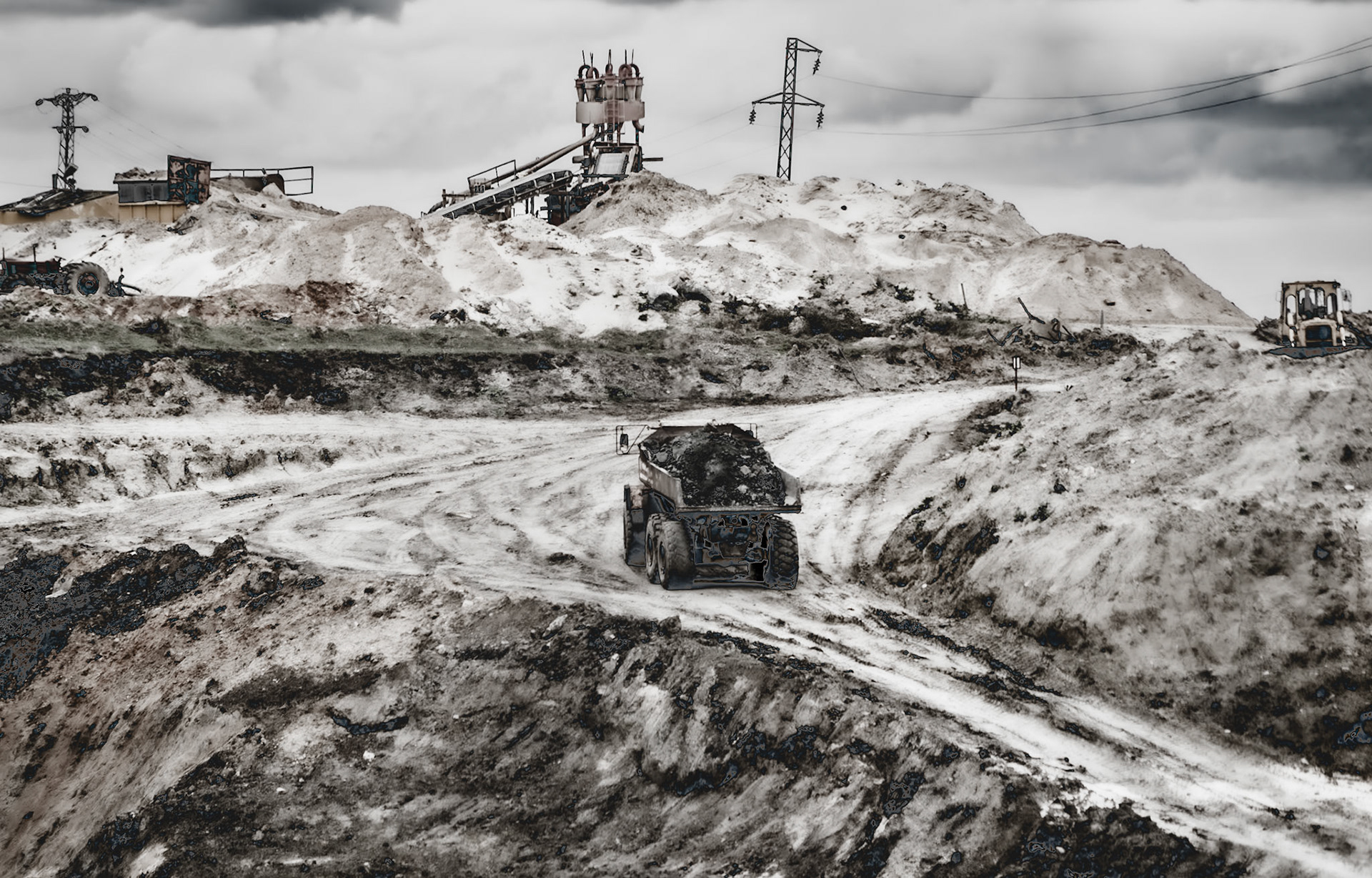 Yeniköy active mining area: earth moving