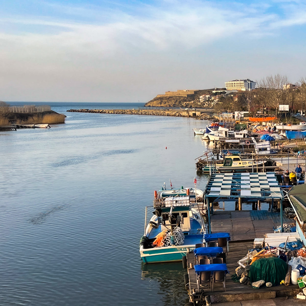 Riva harbour: view towards the Black Sea