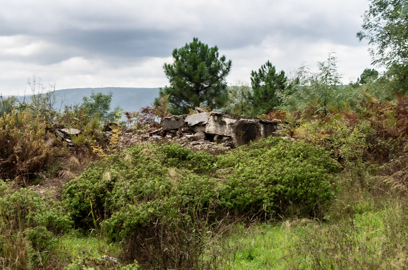 heading south from Poyraz: destroyed military building 1