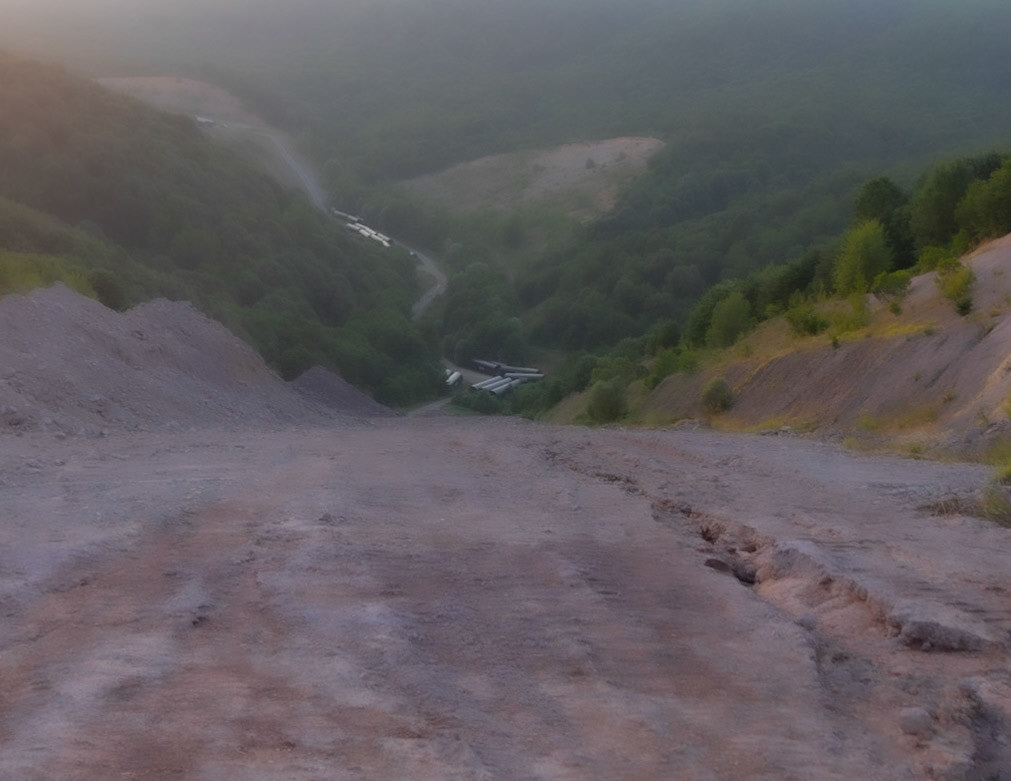 Ömerliköy watermain route: view west
