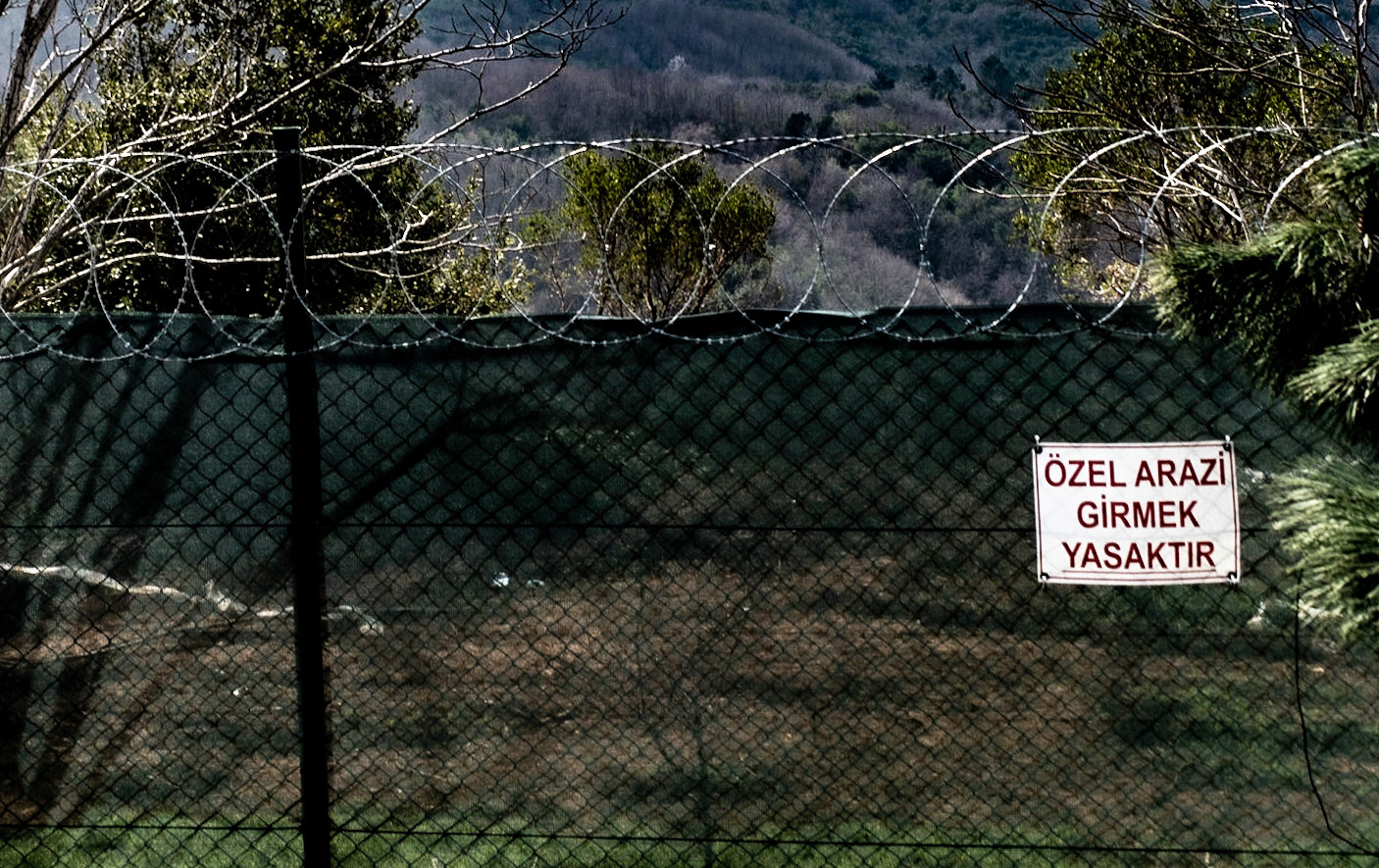 Kirazlı woods: the northern perimeter fence