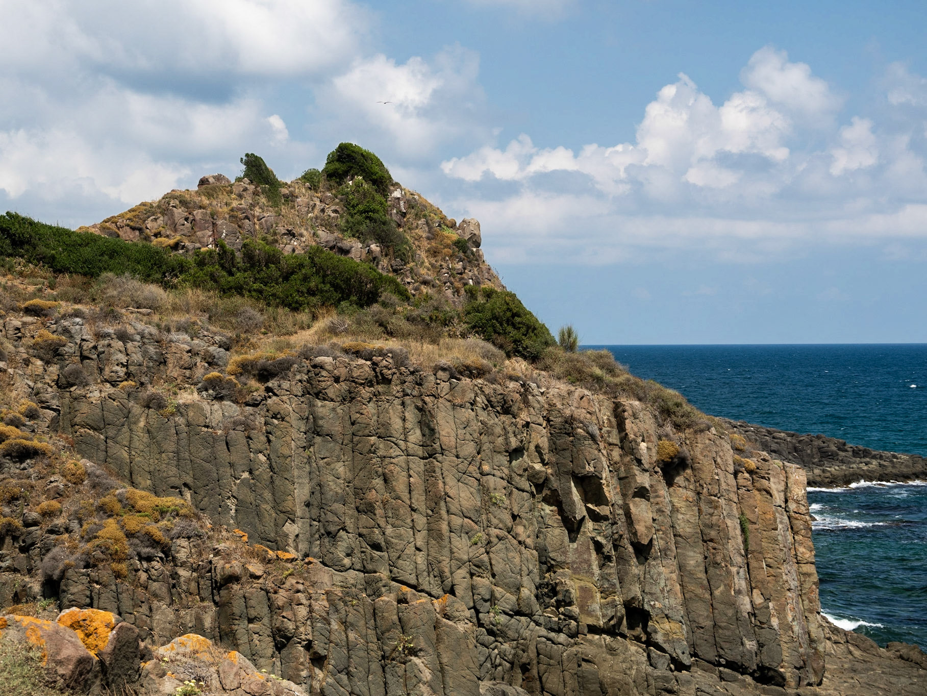 Karaburun basalt rock formations: cliff