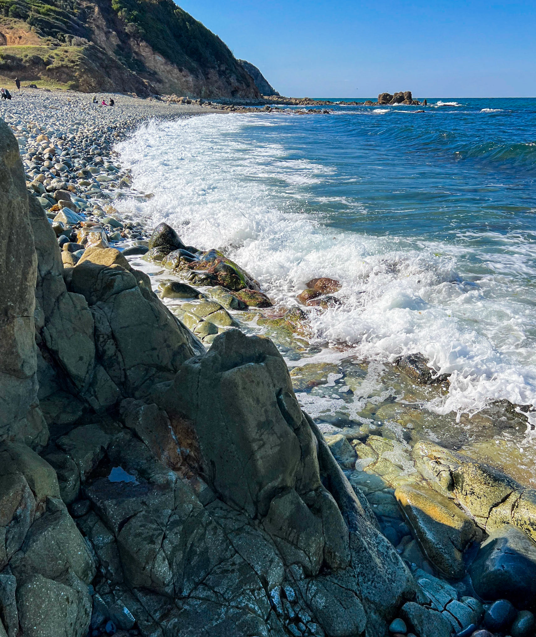 heading west along the Black Sea shore: stony bay