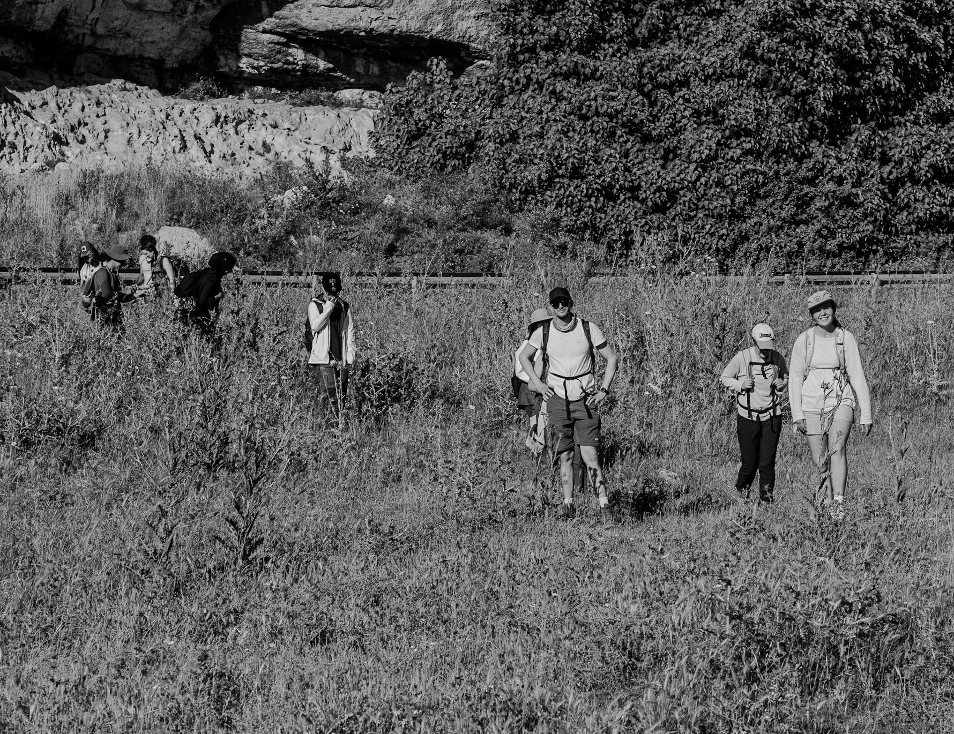 leaving Yarımburgaz cave: some of our hikers