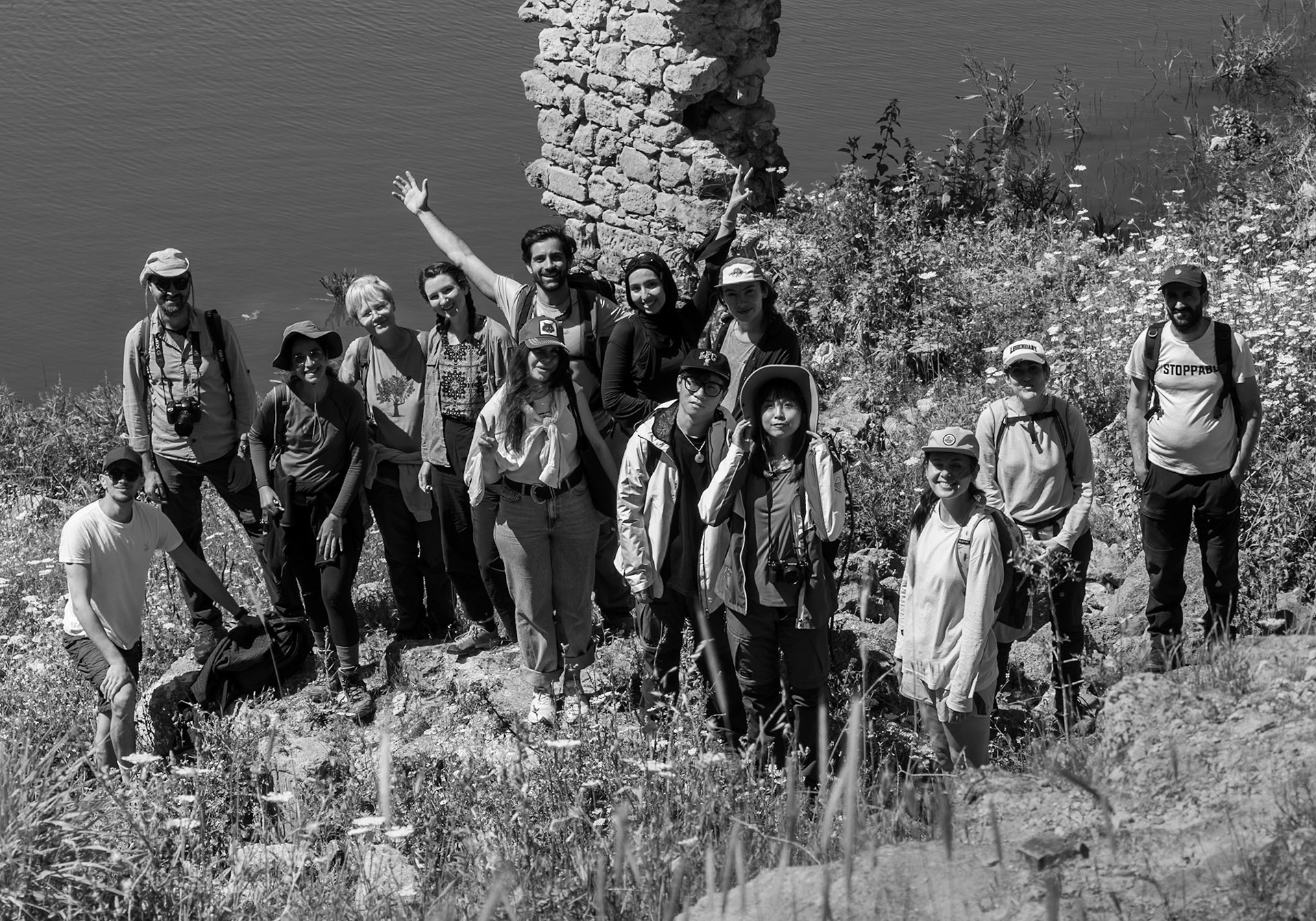 Şamlar Ottoman dam: our hiking group today