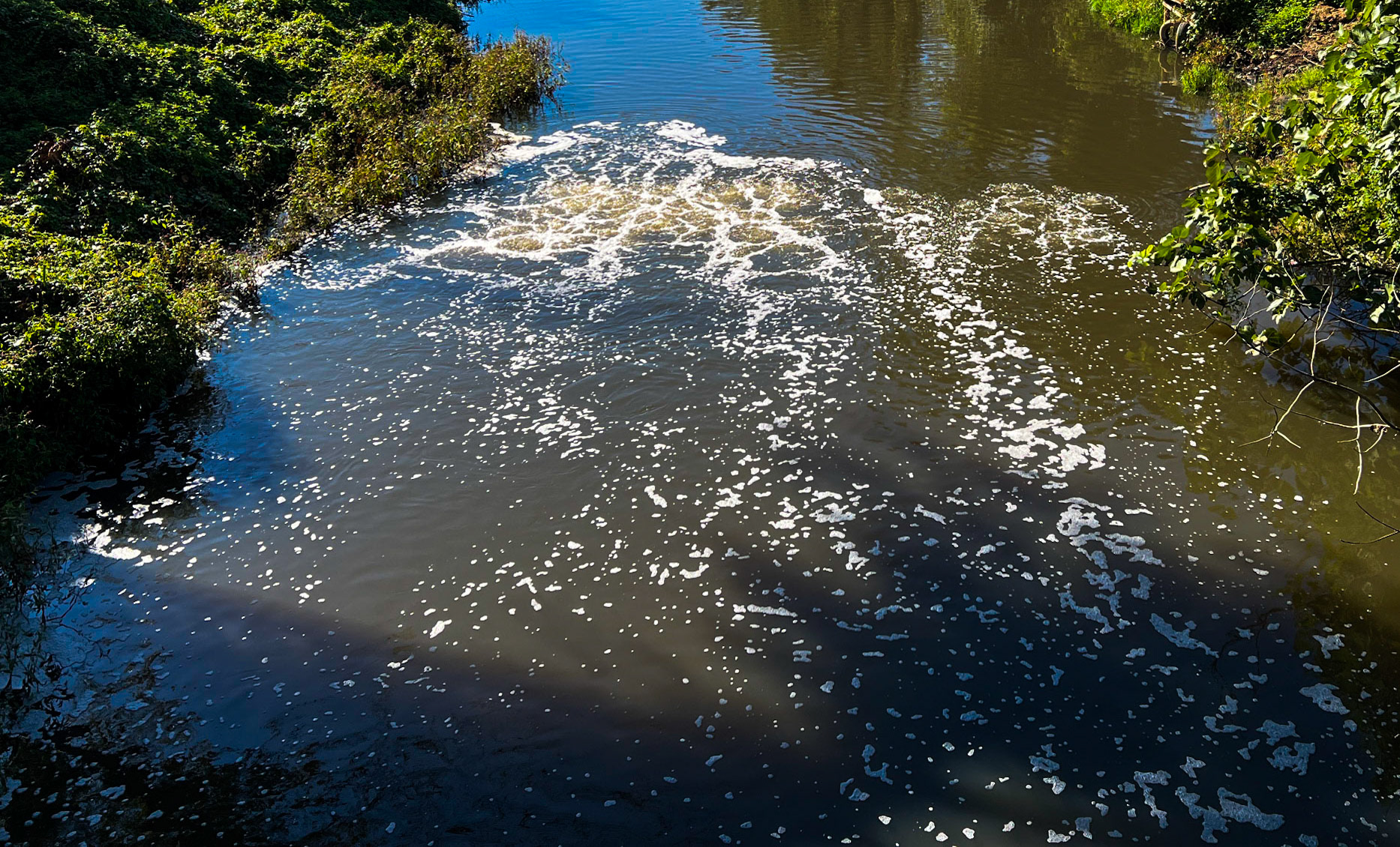 between Öğümce and Bozhane: local pollution in the the Riva river