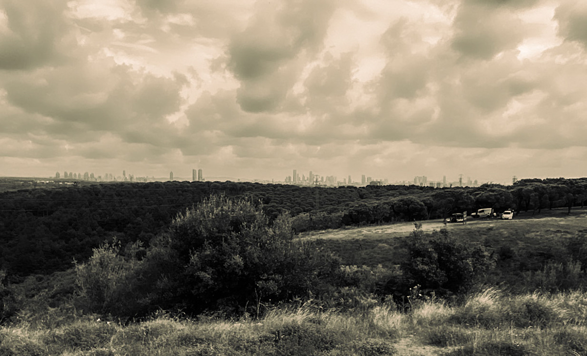 between Gazi and Alibey dam: view towards Levent and Maslak