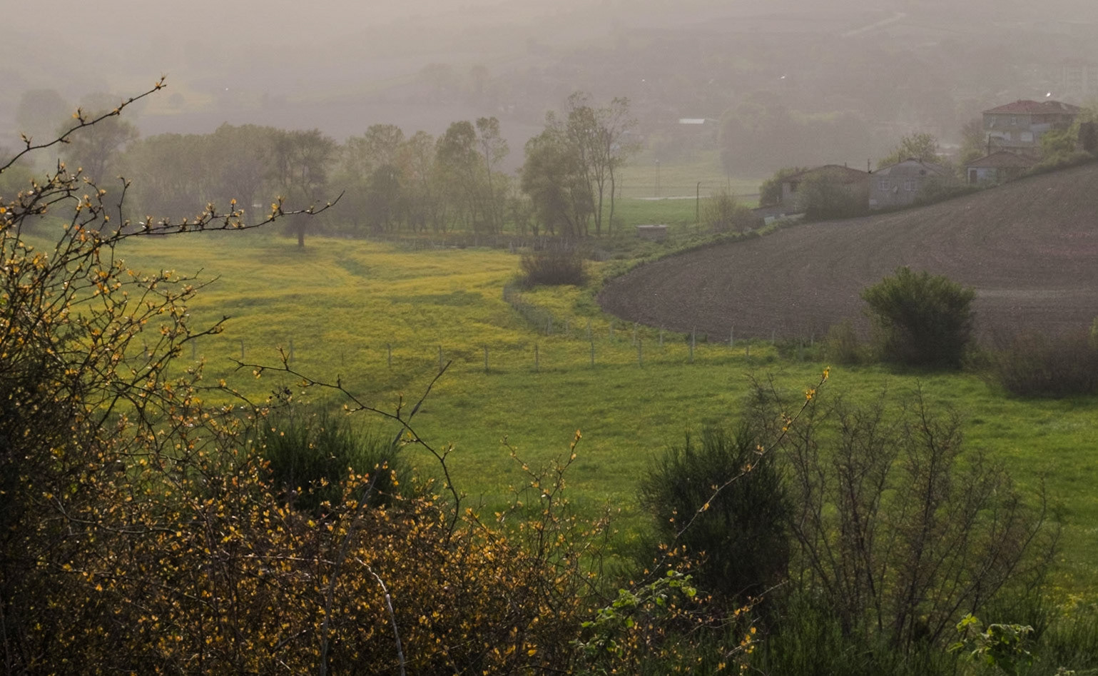 between Baklalı and Germe: rolling farmland