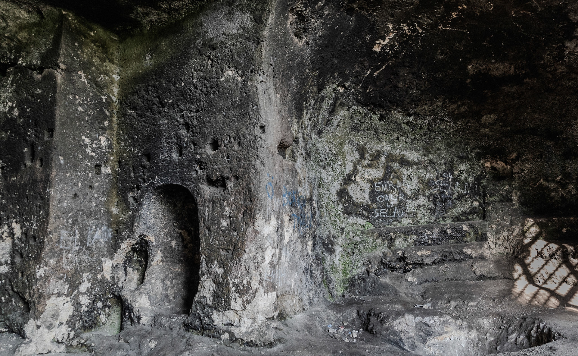 Yarımburgaz cave: remains of the Byzantine church inside the cave