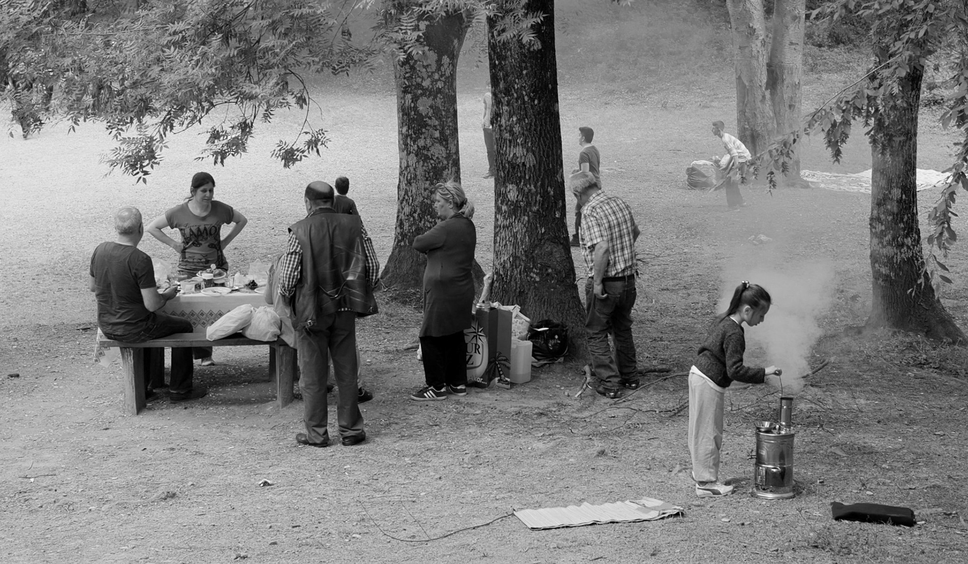 picnickers, just below Valide Sultan Göleti, Belgrade Forest, near Bahçeköy