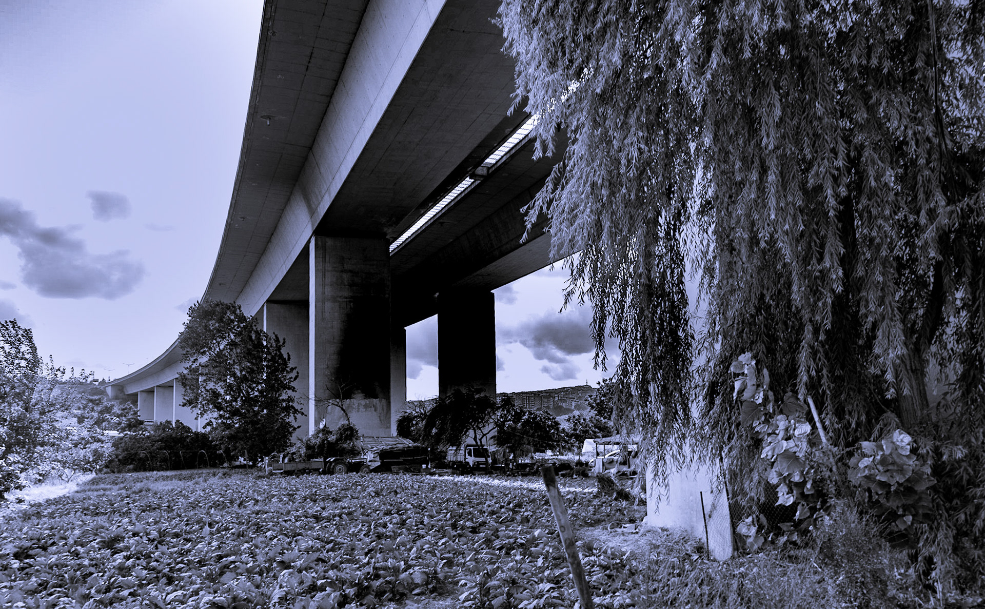 Akşemsettin: elevated highway