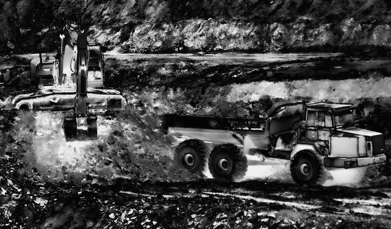 Yeniköy active mining area: earth moving