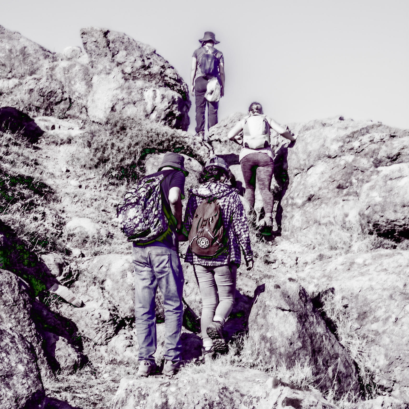 heading west along the line of the Black Sea: climbing over a headland