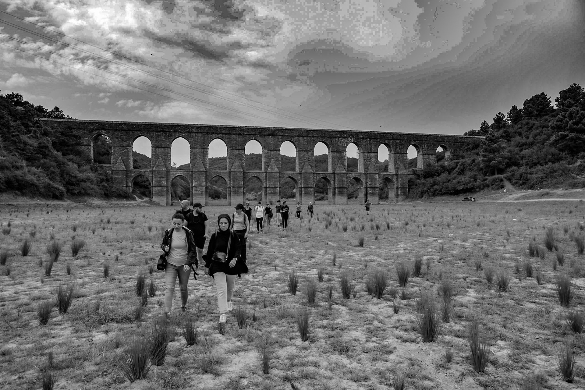 Güzelce aqueduct: from the east