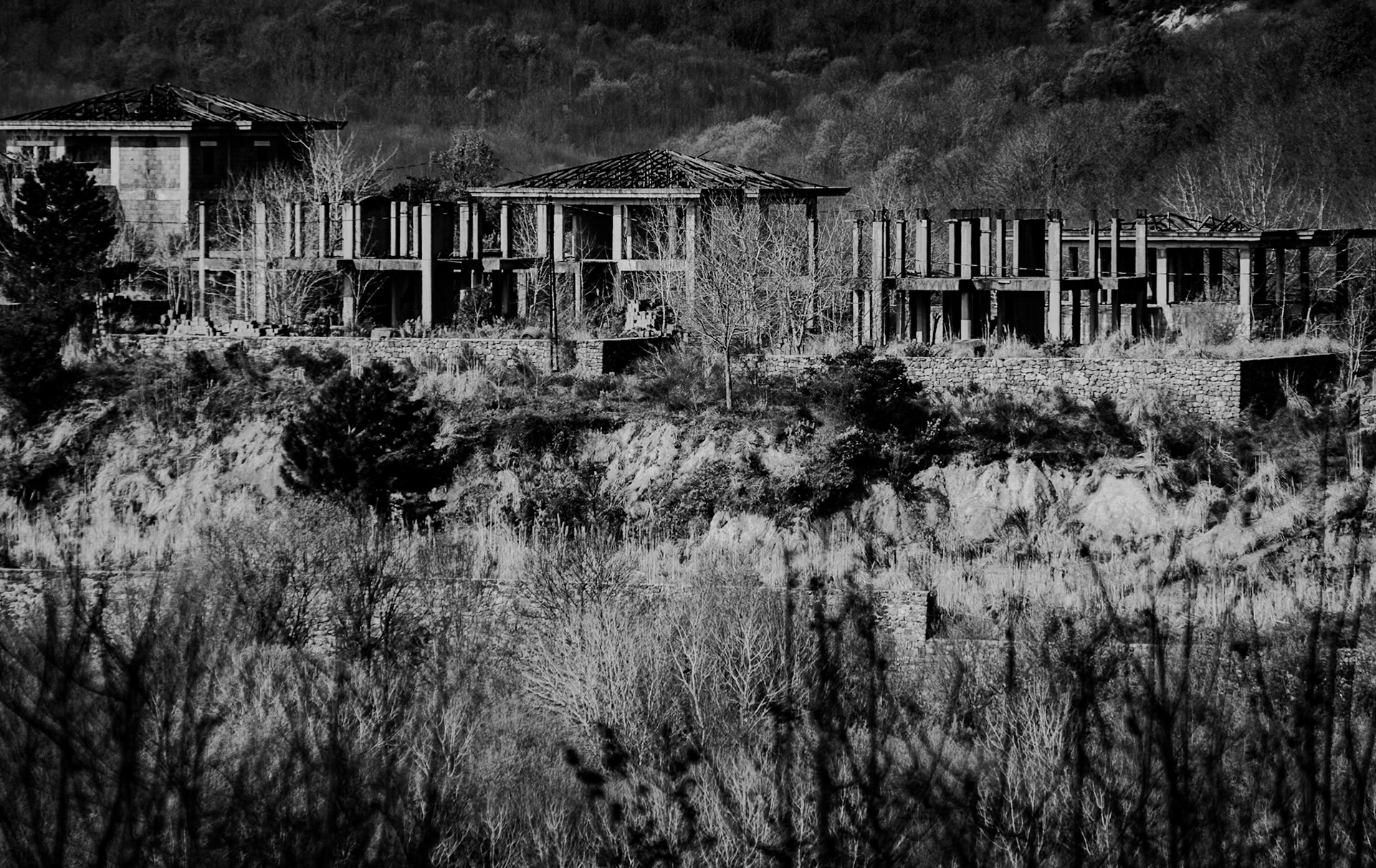 Mahmut Şevket Paşa north-western hill: unfinished abandoned villas