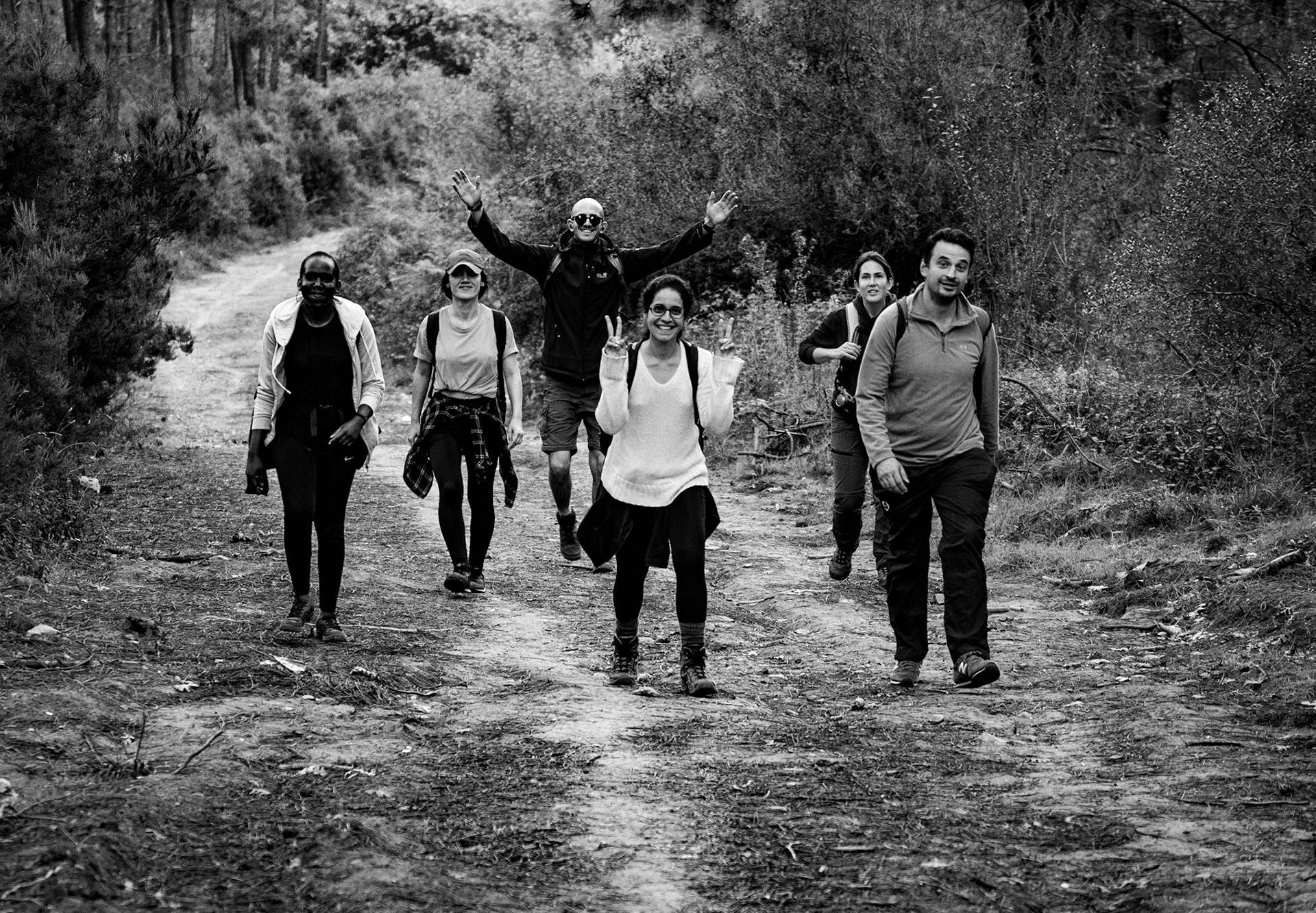 Sadık forest: happy hikers