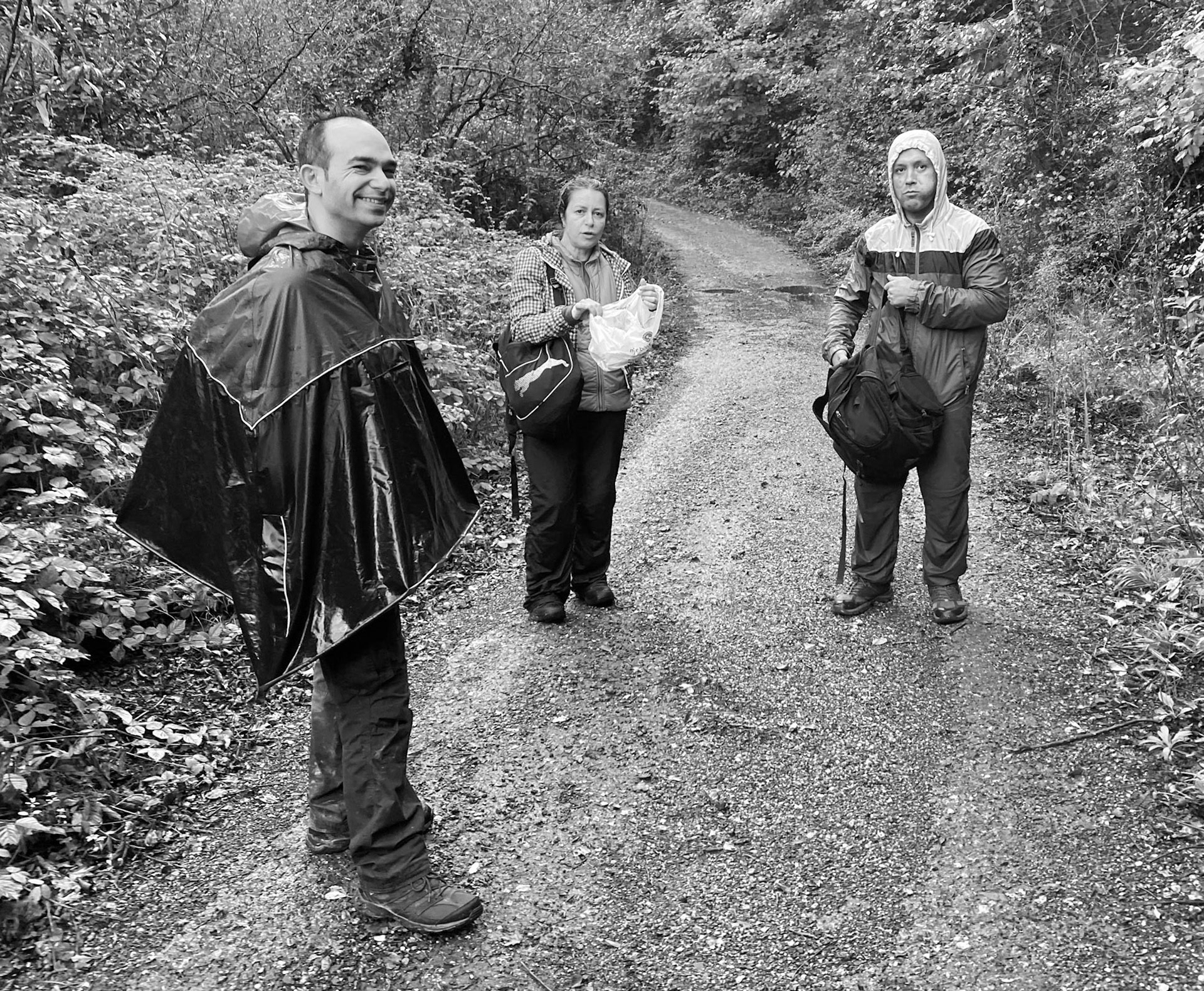 heading south from Poyraz: we make it to the parallel track and decide it's better to abandon the hilke because the drizzle is persisting