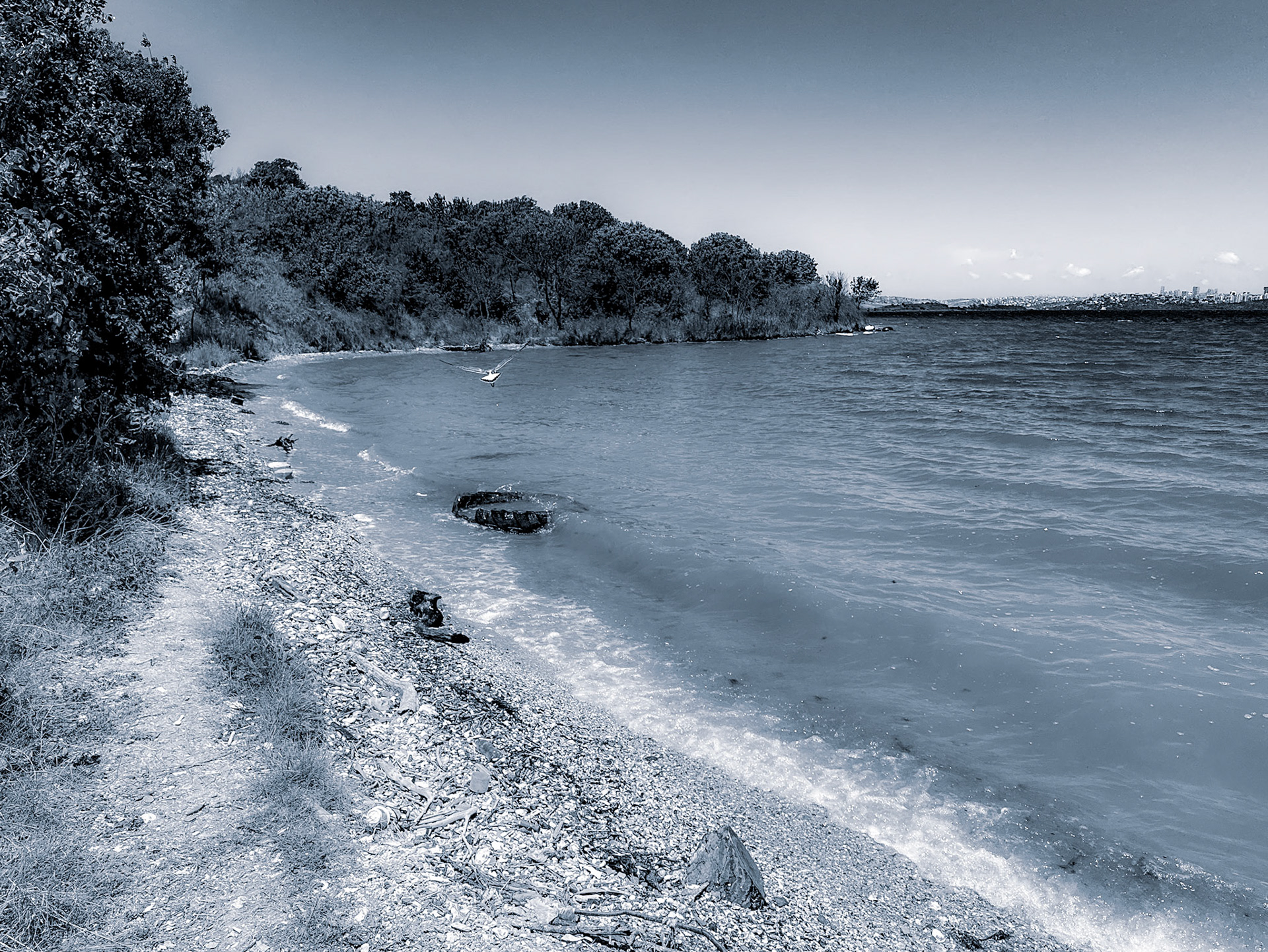western Küçükçekmece lakeside: view north