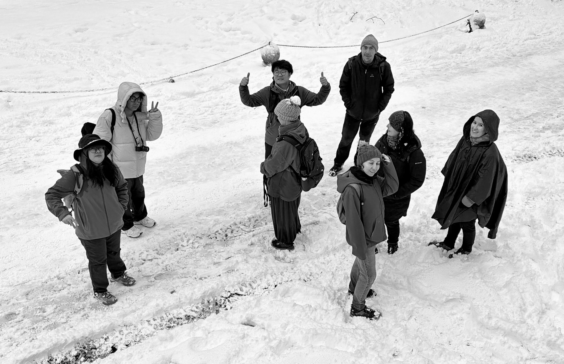 between the Valide Sultan dam and the İkinci Mahmut Şevket Paşa dam: our group divides