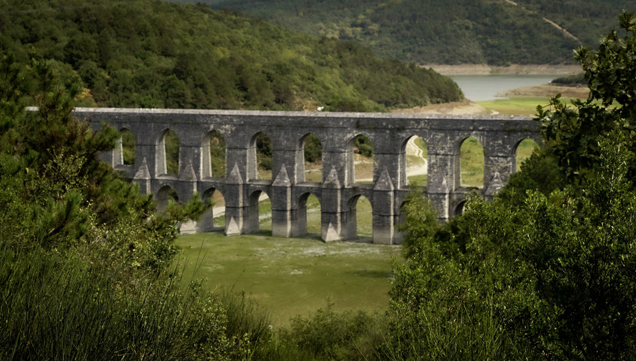 Güzelce aqueduct: from the west