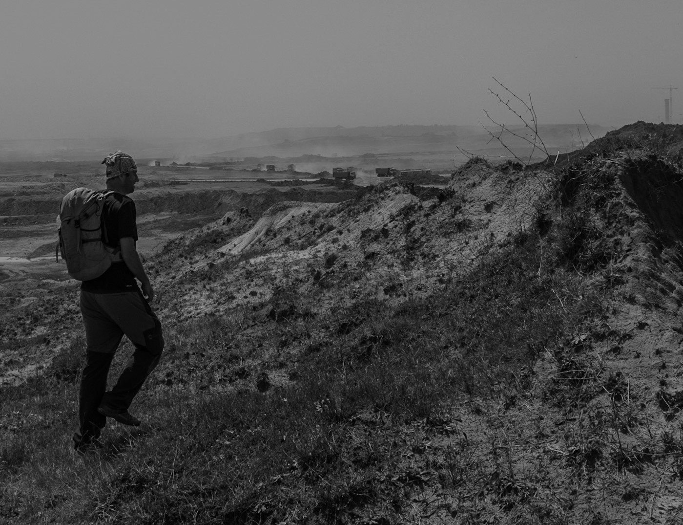 Yeniköy: walking on the edge of Istanbul Airport under construction where once there were abandoned opencast mine-workings