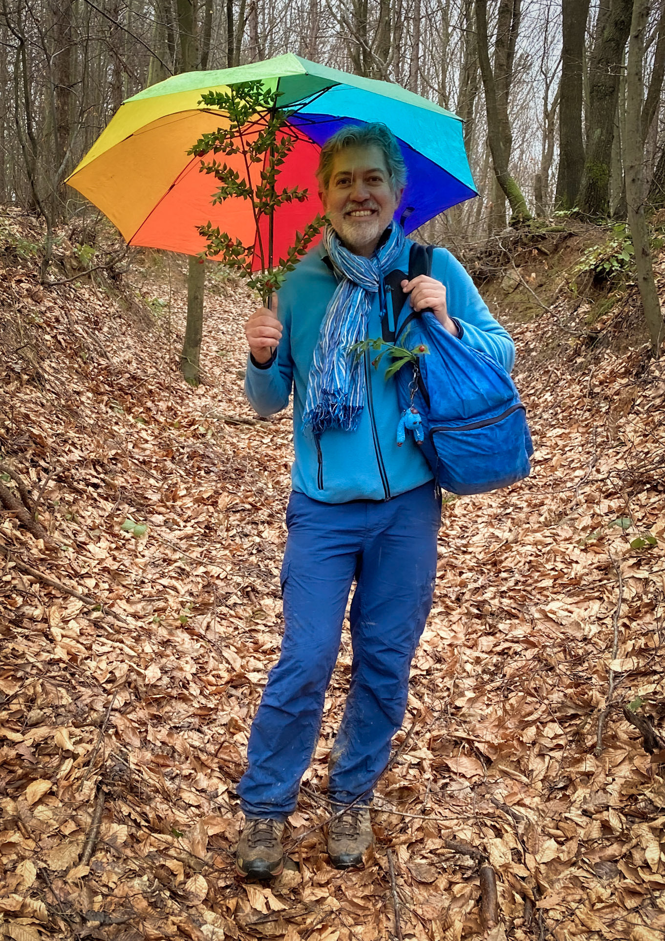 Polonezköy forests: Selçuk and his rainbow umbrella