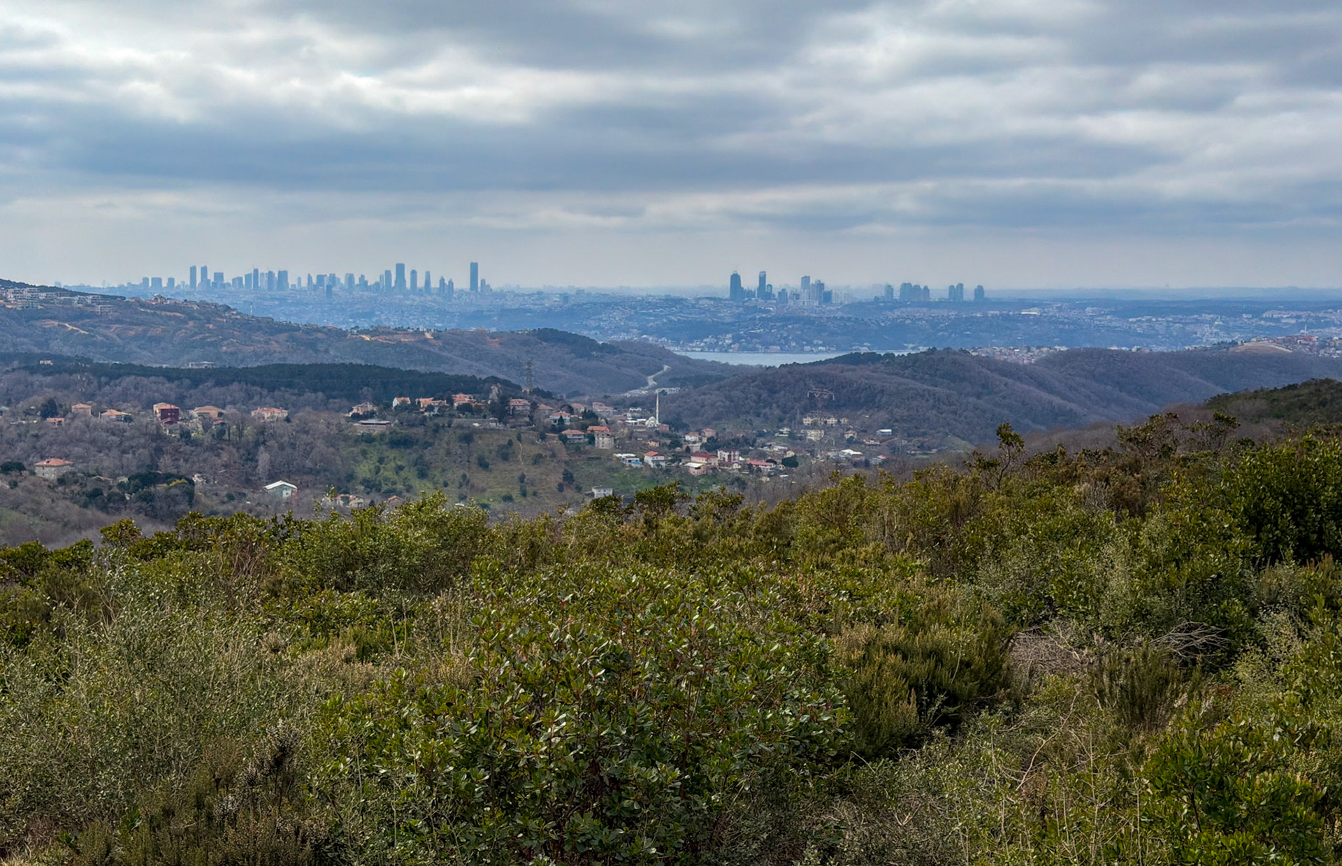 Örnekköy viewpoint: Levent and Maslak view