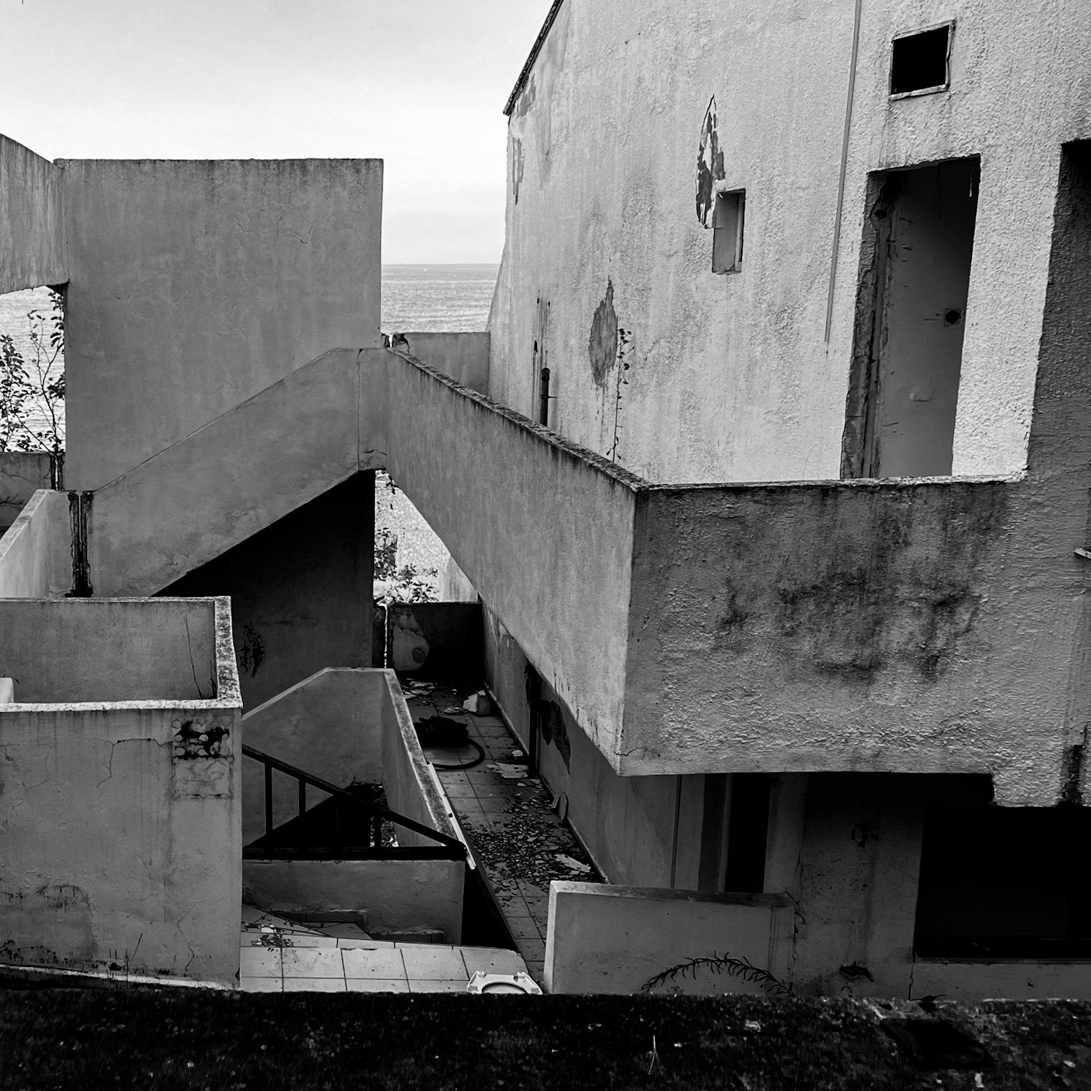 on the outskirts of Riva: abandoned holiday complex