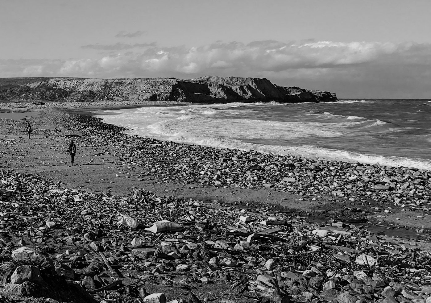 Black Sea coast east of Yeniköy: crossing a bay a little East of Yeniköy
