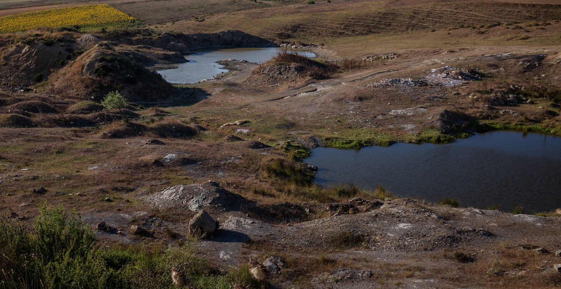 on the Sultans' Trail NE of Sazlıbosna: abandoned quarry-workings