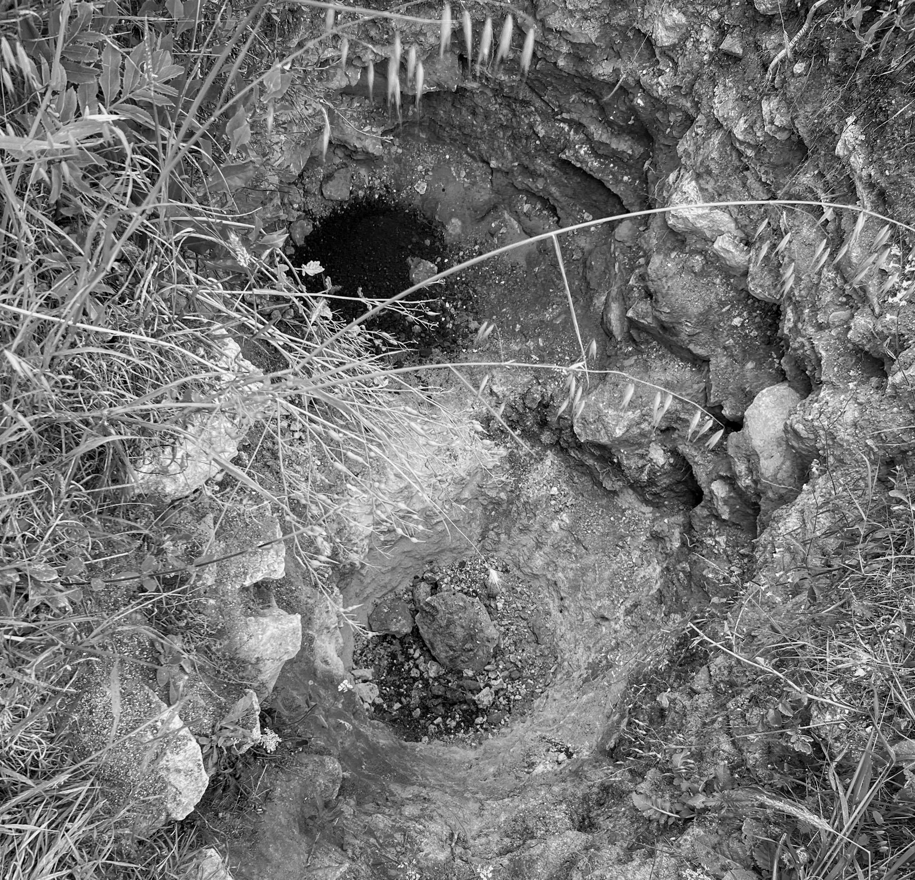 Filiboz ancient site: treasure-hunter's pits