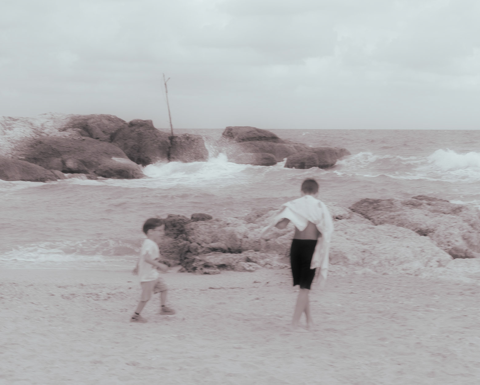 Sahilköy beach: two boys