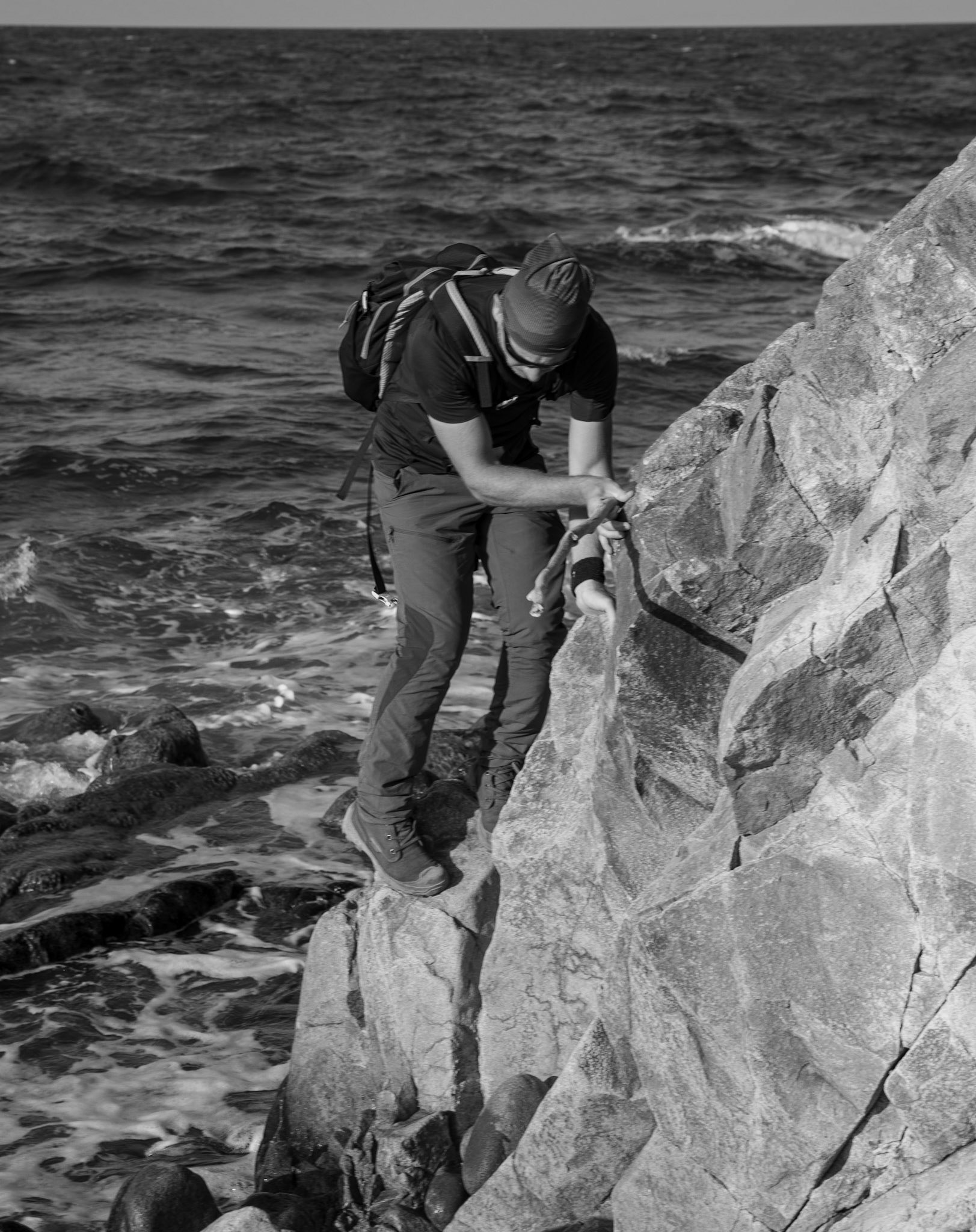 between the English Houses and Riva: clambering over a headland