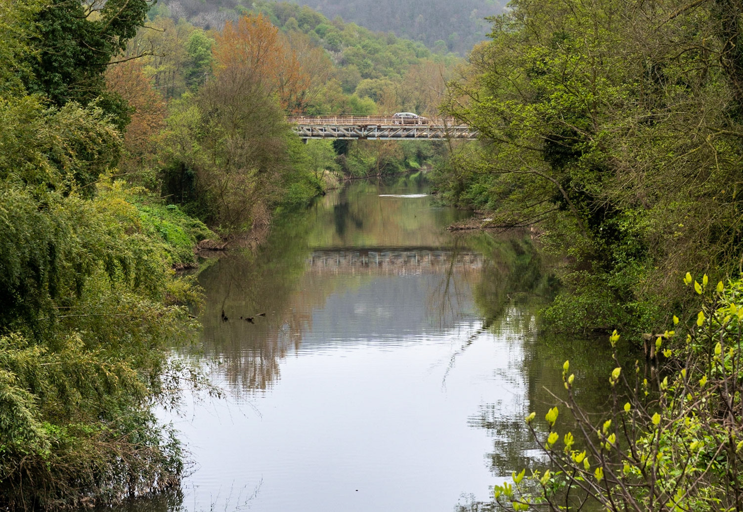 Öǧümce: view south from the Çayaǧız footbridge