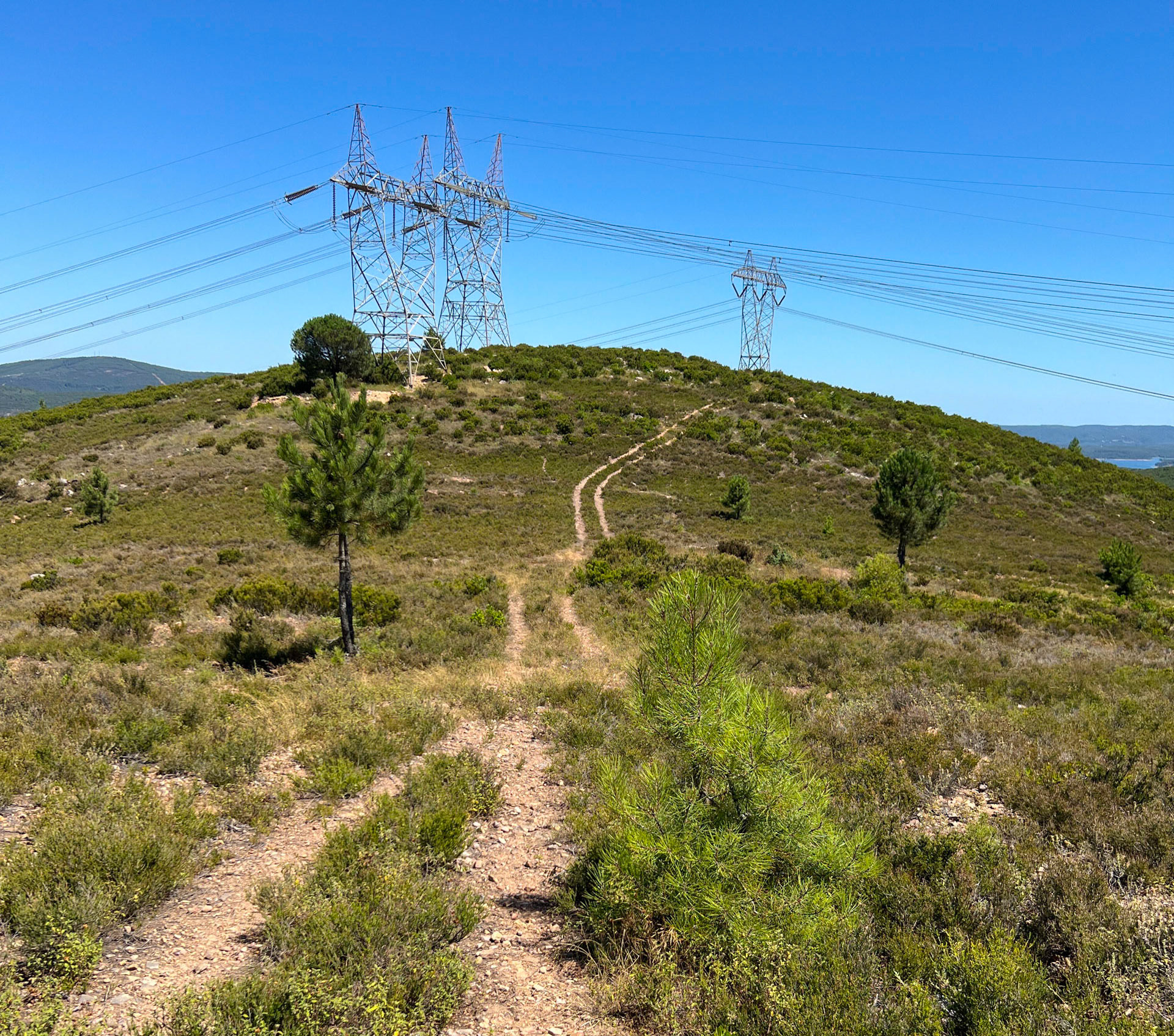 the second Zirve hill: pylons marching across the hilltop
