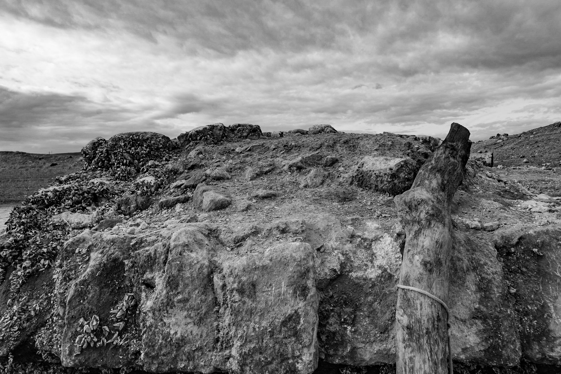 Şamlar: the long-submerged Ottoman bridge in the almost-dry Sazlıdere reservoir bed south of the village