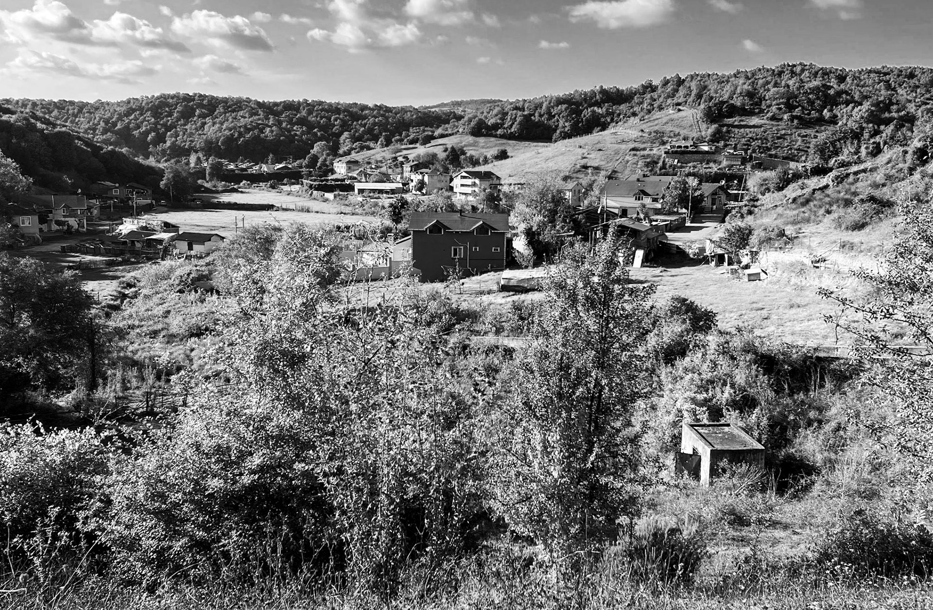 between Ayhan Şahenk ledged streambed and İshaklı forest: hamlet
