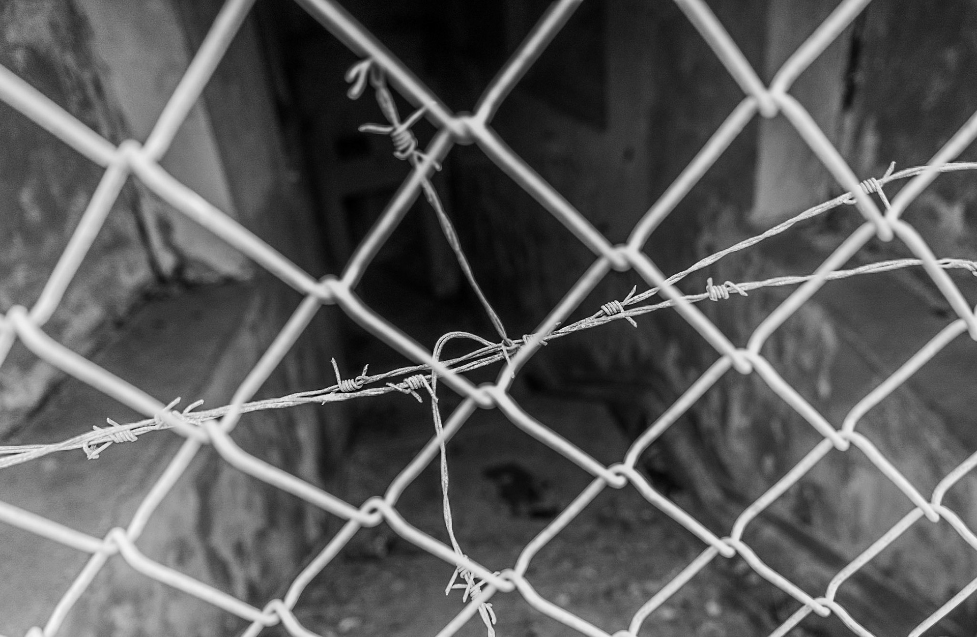 Poyraz: the former Nato fortifications - sealed-off entrance to the underground fortifications