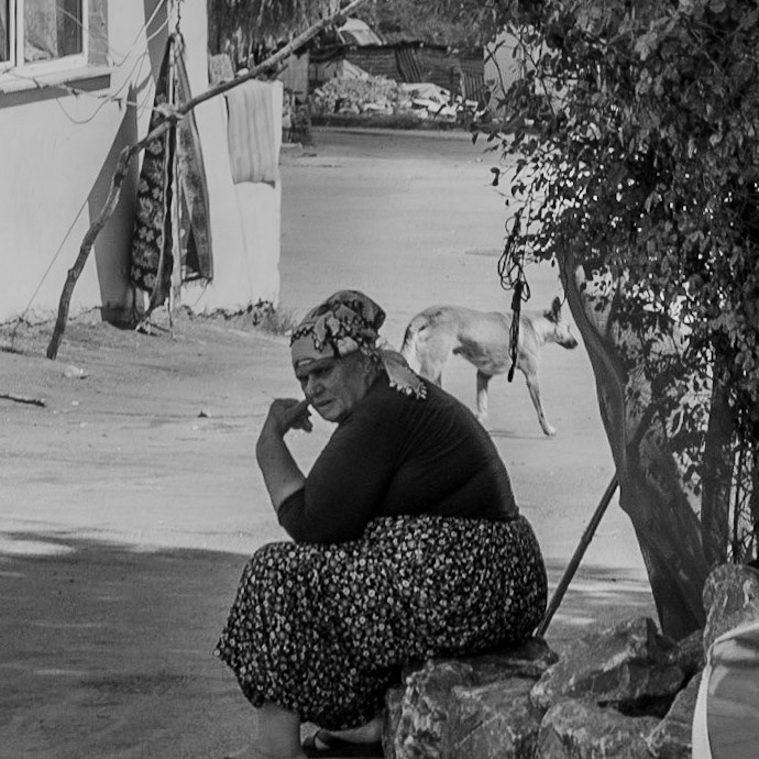 Ömerliköy: an unhappy looking woman